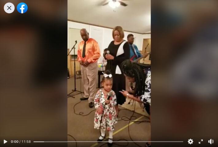 Mount Olive Missionary Baptist Church Facebook Video Screengrab